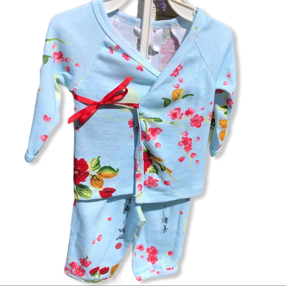 NWT 6 Mo Kimono Pant & Shirt‎ Tie Front